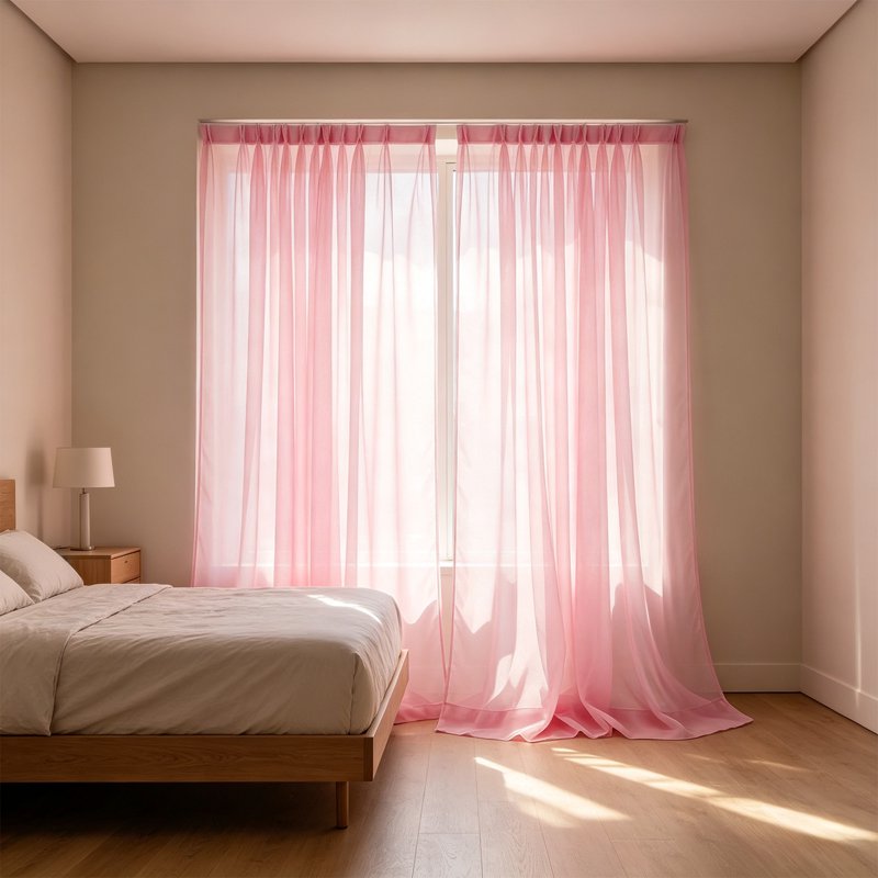 Semi-Sheer Light Filtering Curtains for Living Room & Bedroom - 78 Inch Long