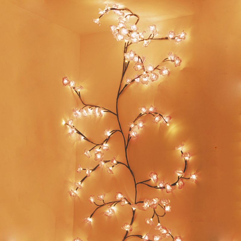 Cherry Blossom String Lights 1.6m 48 LEDs Romantic Indoor Decor with 8 Modes