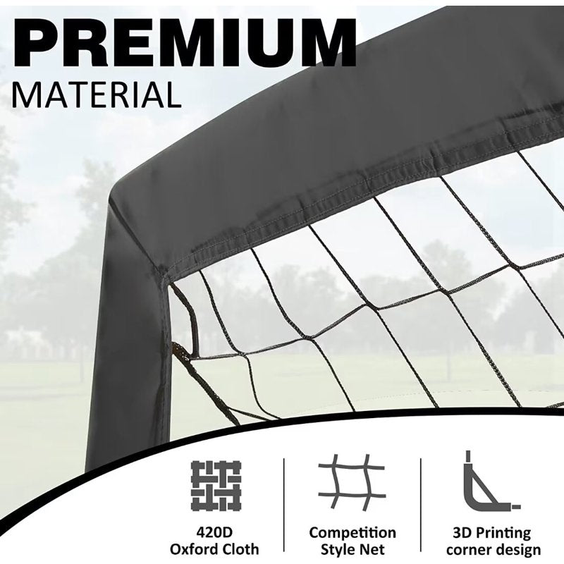BOHEN 9x5ft Portable Soccer Goal with Carry Bag – Outdoor Backyard Practice, Black