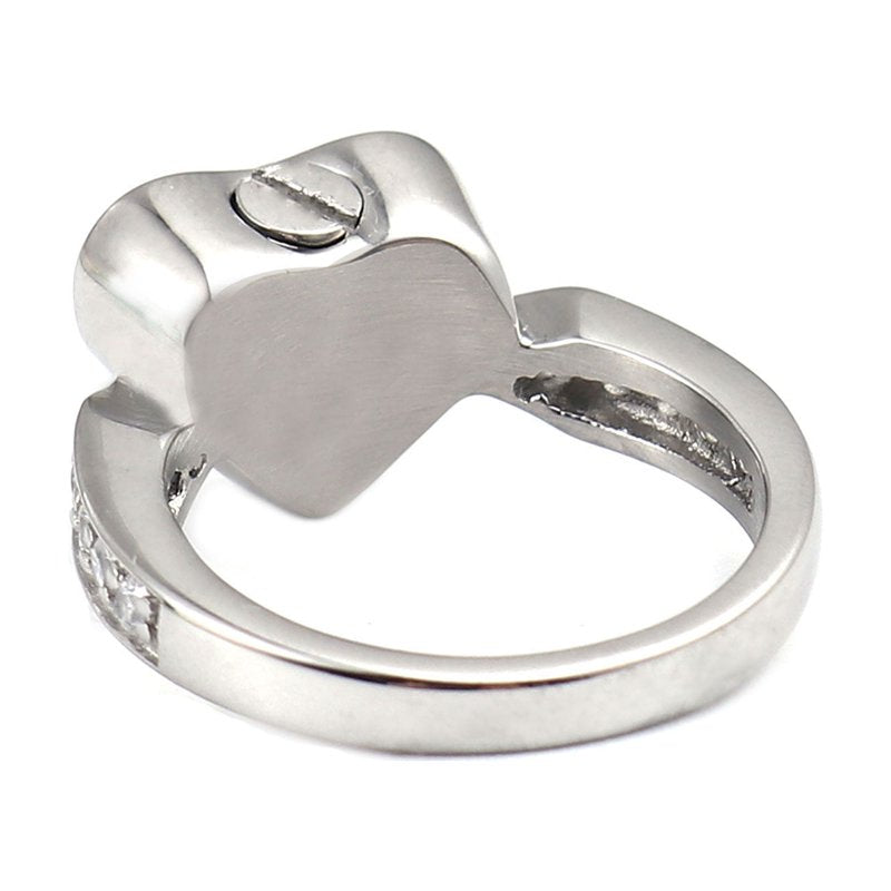 Personalized Cremation Ring Jewelry with Urn Keepsake and Free Box & Filling Tool