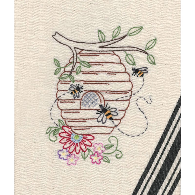 Embroidery Transfer Patterns for Sewing & Craft Projects - Buzzing Bees 8 Designs