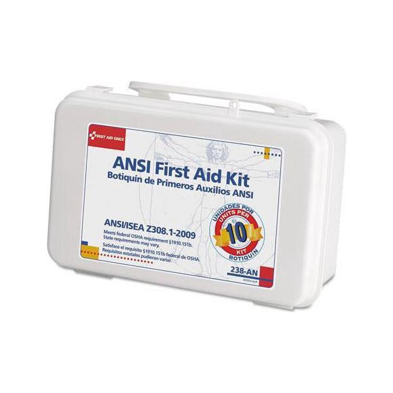 ANSI Compliant First Aid Kit 64 Pieces Wall-Mountable Emergency Medical Supplies