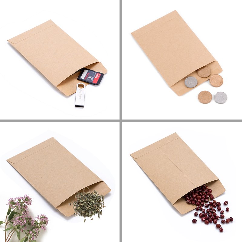 500 Pcs Small Self-Adhesive Kraft Envelopes for Seeds Coins & Small Items