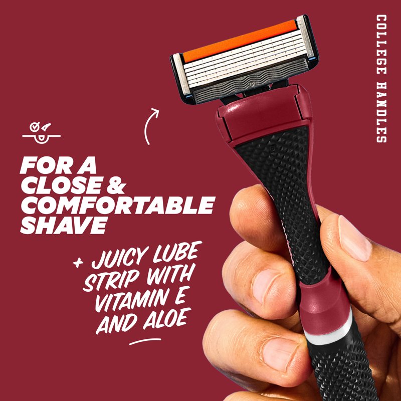 6-Blade Razor Starter Set with Limited-Edition Handle - College Team Colors