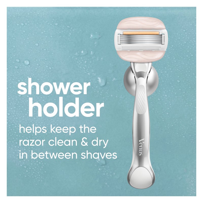 Venus MoistureGlide Razor Kit with 9 Blade Refills for Sensitive Skin