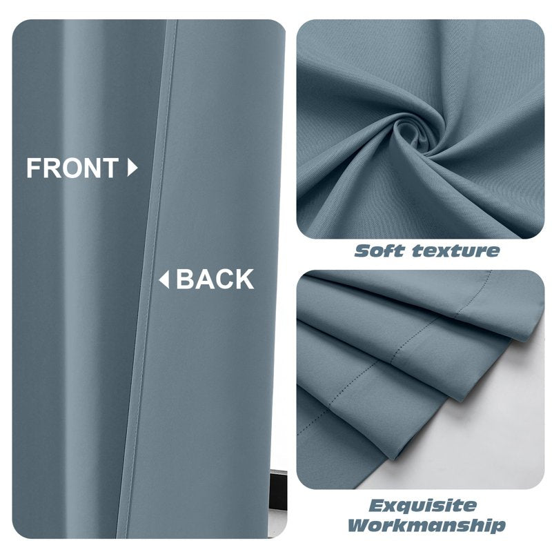 Blackout Window Curtains 30x45 Inches - 2 Pieces, Rod Pocket, Multiple Colors