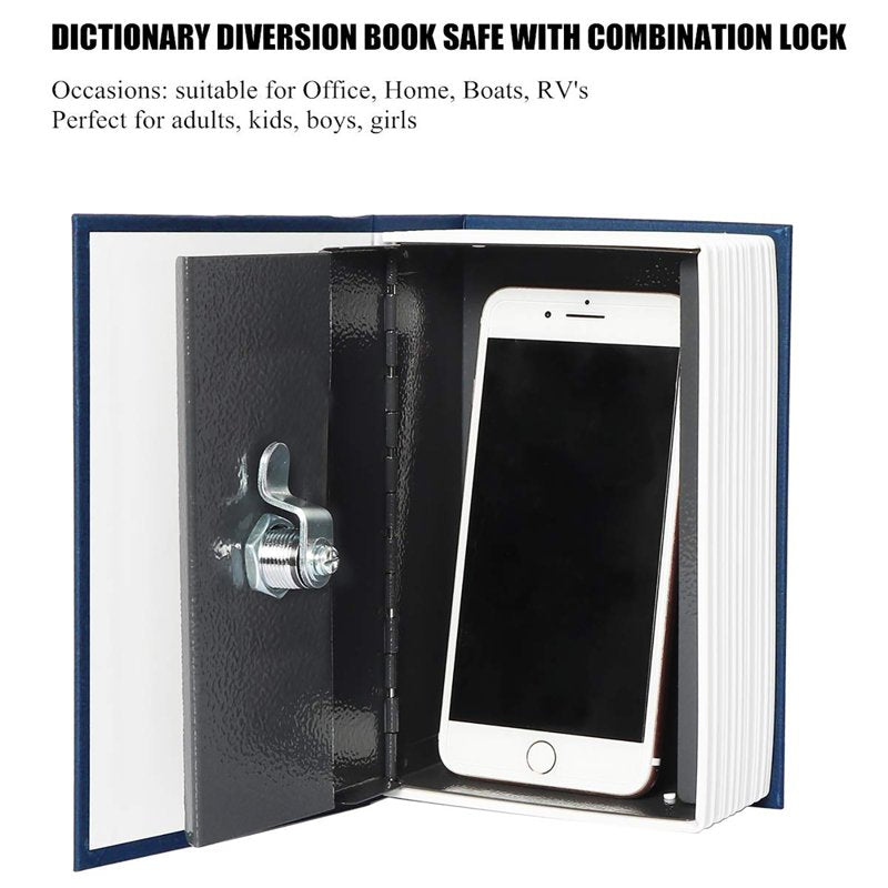 Book Safe with Key Lock - Discreet Portable Diversion Safe for Valuables