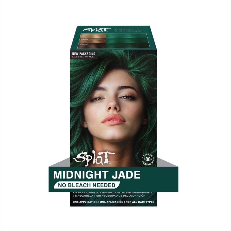 Vegan Semi-Permanent Hair Dye Kit for Brunettes - Bold Green Shades