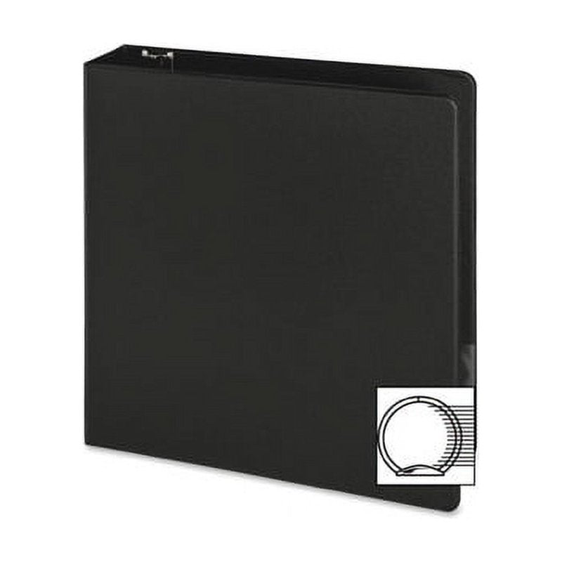 2-Inch Capacity Round-Ring Binder - Black, 8.5 x 11 inch, 475 Sheet Capacity