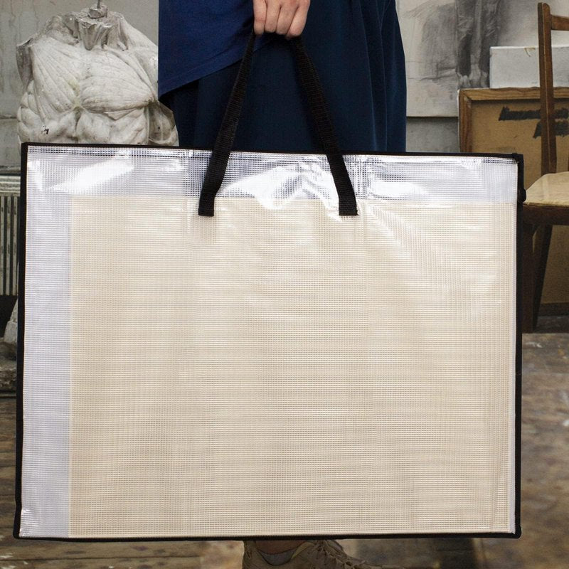 Large 19x25 Inch Art Portfolio Bag with Zipper & Handle for Artwork Storage