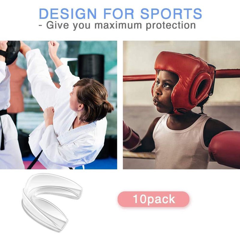 Sports Mouthguards Pack of 10 - Custom Fit Impact Protection for Boxing, Hockey, Basketball