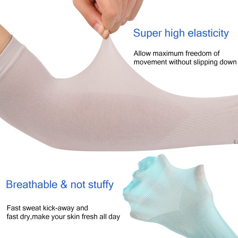 UV Sun Protection Cooling Arm Sleeves for Outdoor Sports Men Women