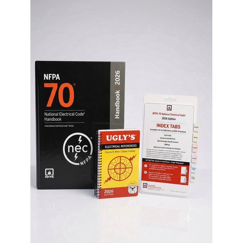 NFPA 70 NEC 2026 Handbook & Ugly’s 2026 Electrical Code with Index Tabs