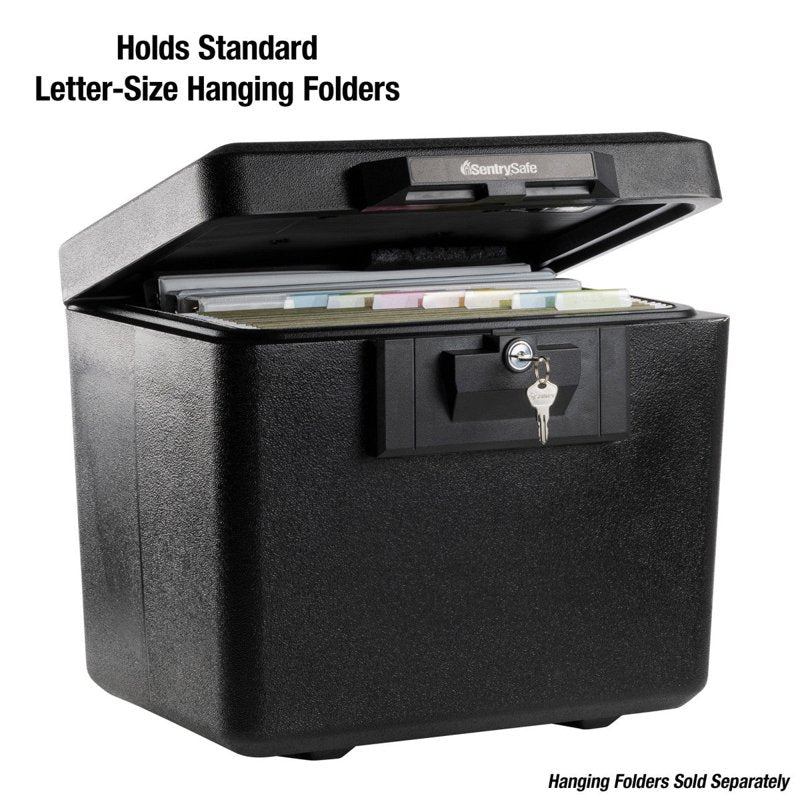 Fireproof Document Safe with Key Lock - 0.61 CuFt Black Security Safe