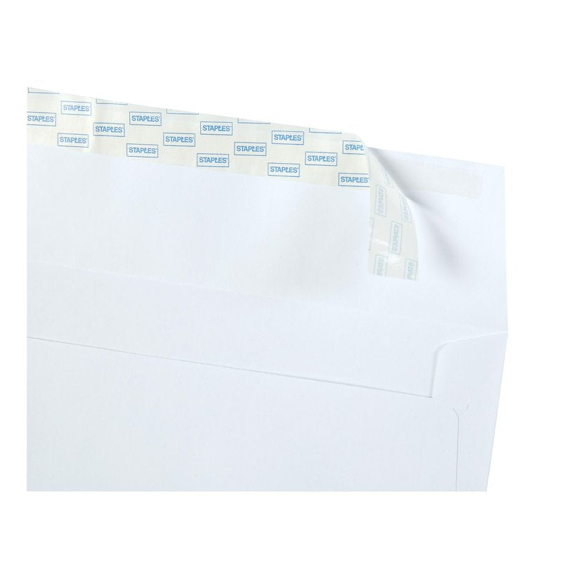 White Wove Invitation Envelopes 5.75 x 8.75 Inches - EasyClose Flap, 100 Pack