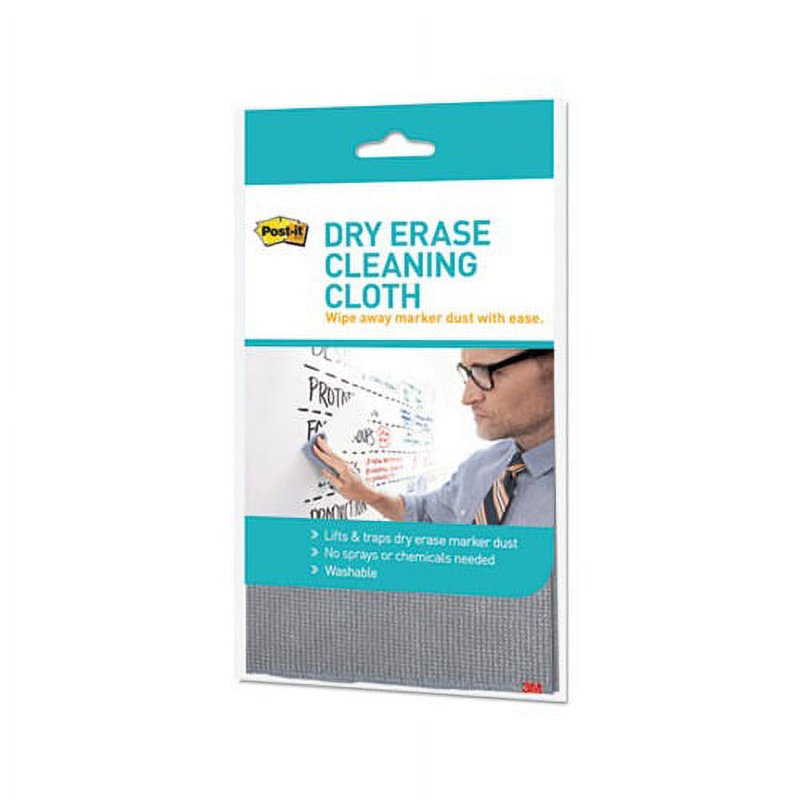 Post-it Dry Erase Cleaning Cloth - Reusable Whiteboard Dust Remover