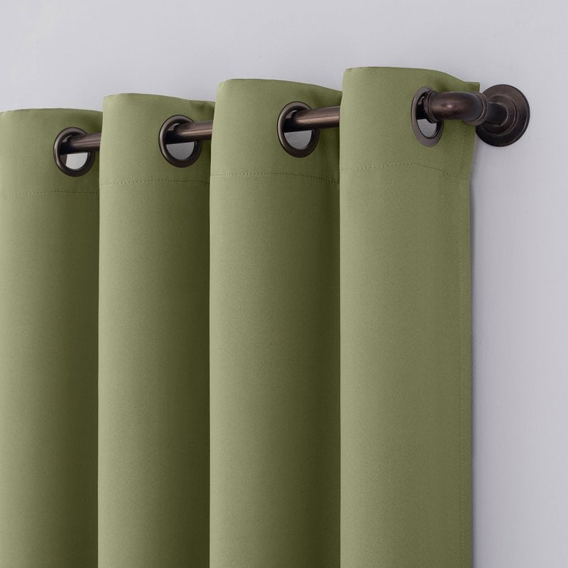 Blackout Grommet Curtain Panels Pair - Soundproof, Energy Efficient, Room Darkening