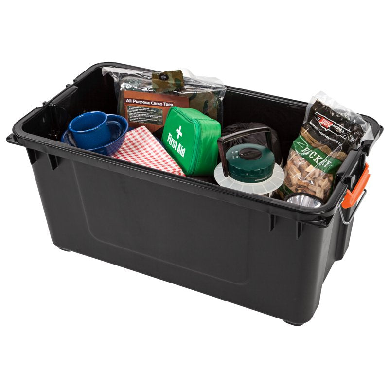 Heavy-Duty 22 Gallon Plastic Storage Bin with Lid - 2 Pack