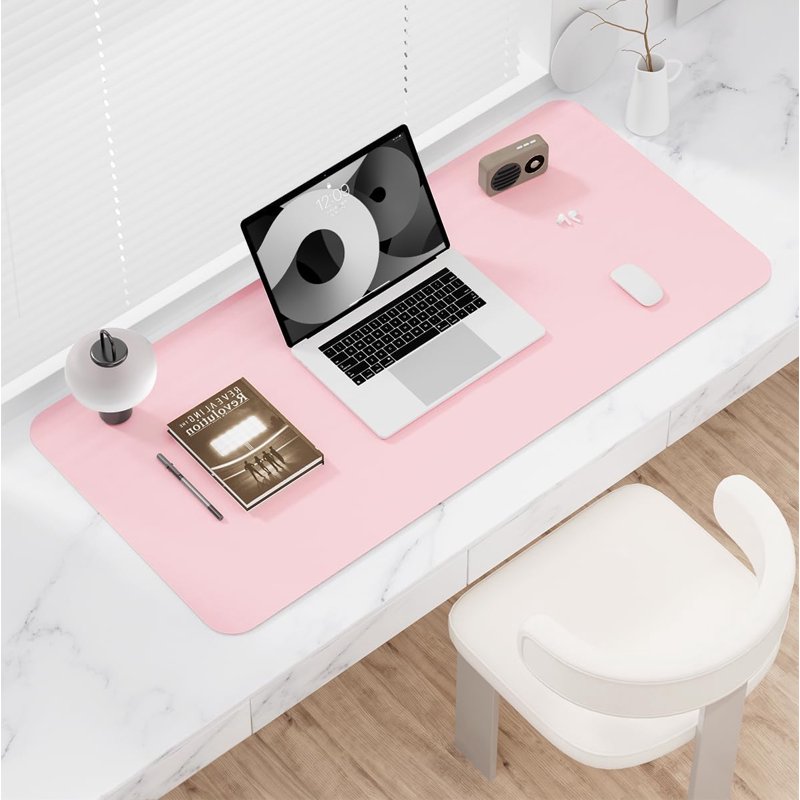 Large PU Leather Desk Pad - Non-Slip Waterproof Mouse Mat for Office & Gaming