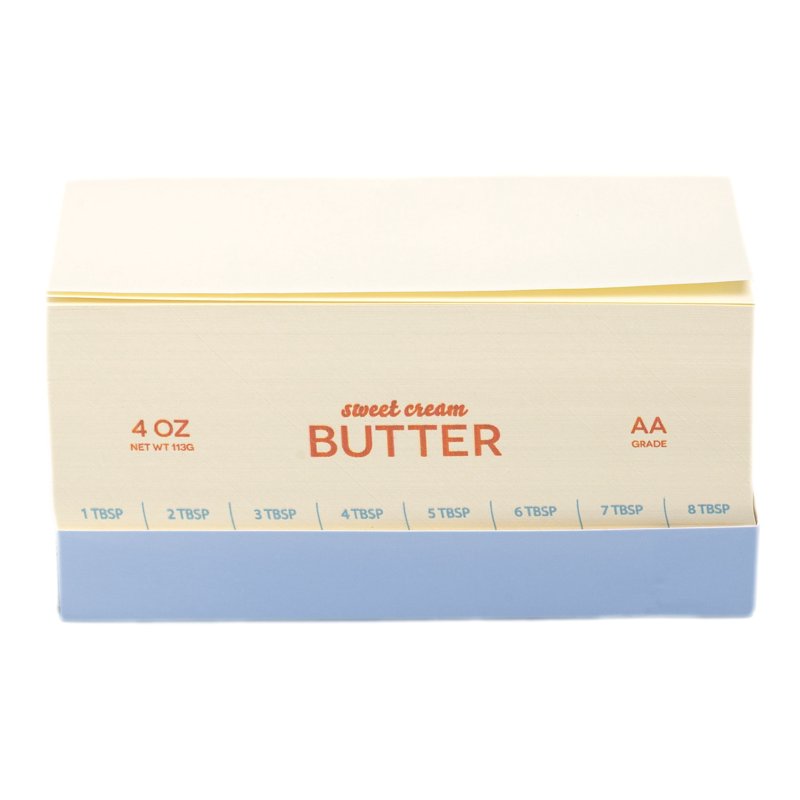Butter Stick Notepad - Retro Yellow 650 Sheets Compact Office & Kitchen Note Pad