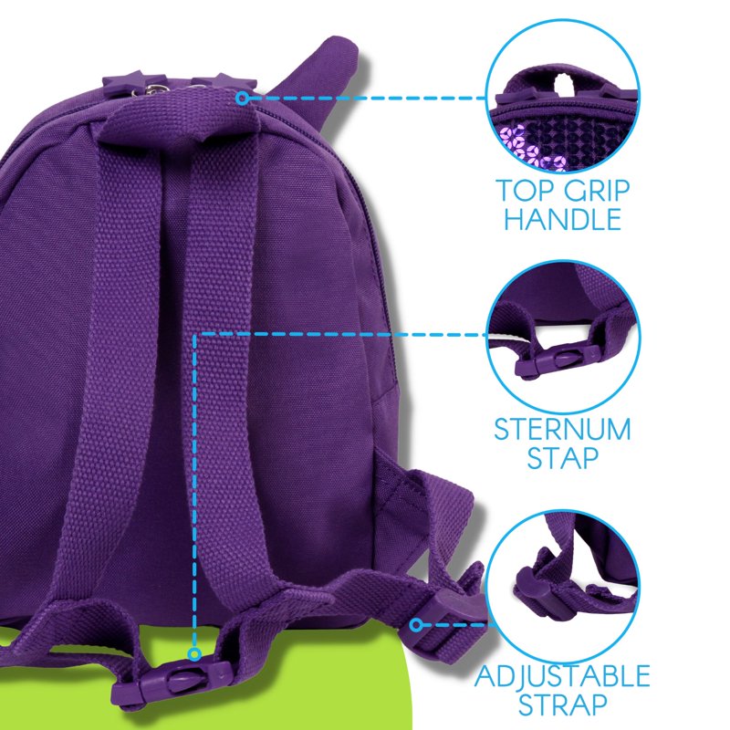 Lightweight Kids Backpack with Unicorn Design - Toddler School Bag 9"
