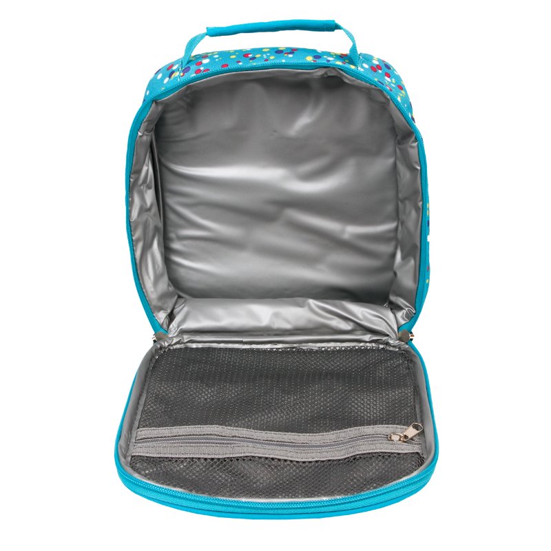 Kids 18-Inch Rolling Backpack with Detachable Lunch Box Set - Color Dots