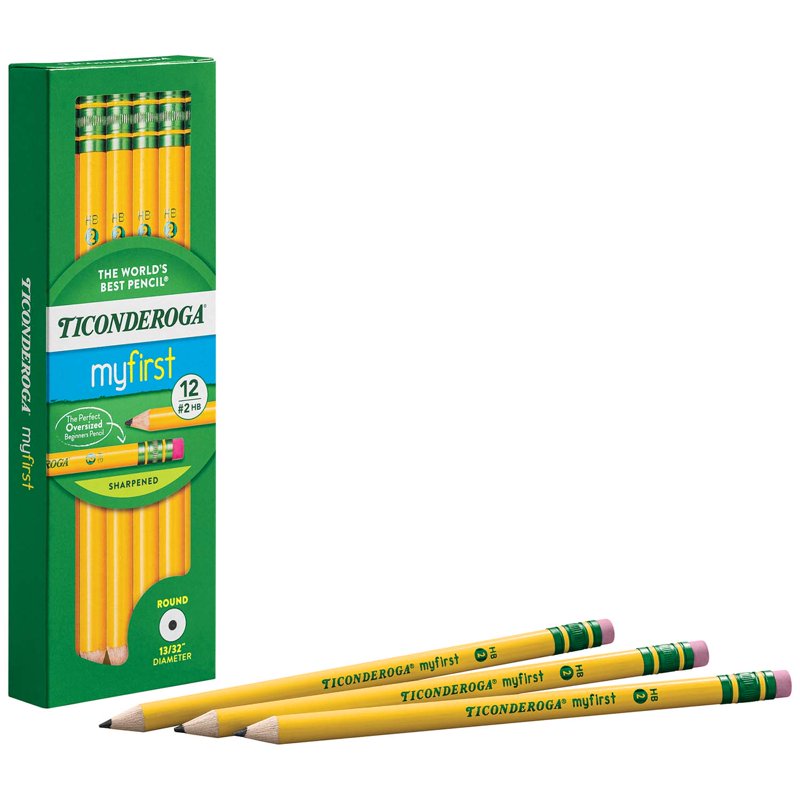 My First No 2 Pencil with Eraser, Pre-Sharpened, 12 Ct