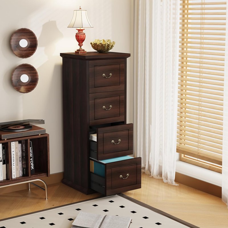 4-Drawer Vertical File Cabinet for Home Office & Office Storage