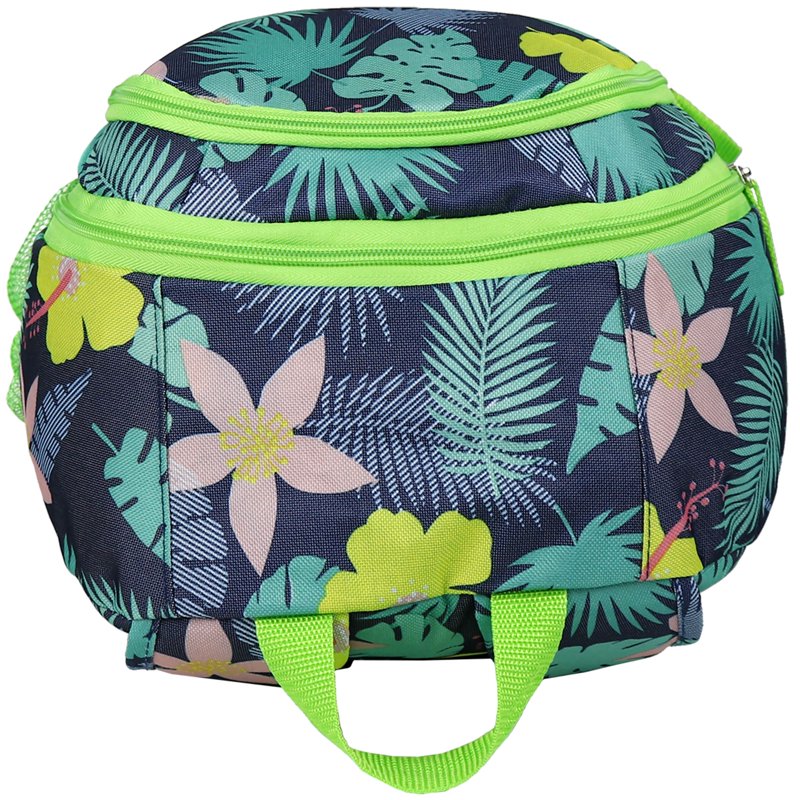 Kids Tropical Floral Backpack for Travel & School - Durable Polyester, Adjustable Straps