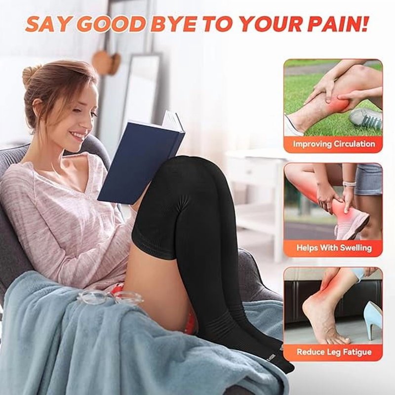 Over the Knee Compression Socks for Women 3 Pairs Knee High Circulation Athletic