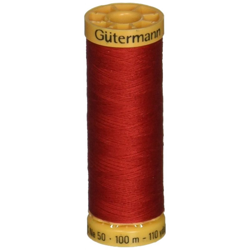 Natural Cotton Sewing Thread 110 Yd Bright Red - Strong, Silky Finish