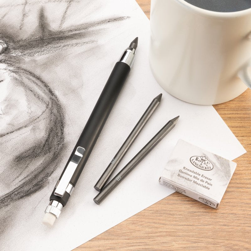 Mechanical Pencil Set with Eraser & Lead Refills - Artist & Student Drawing Kit