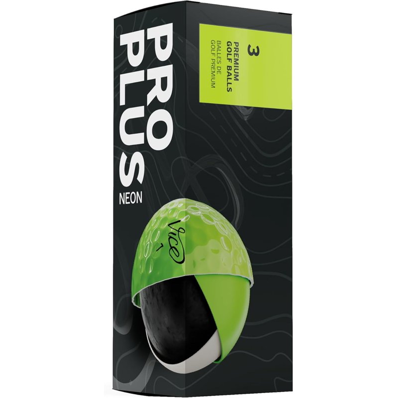 Vice Pro Plus Lime Golf Balls 12 Pack - Neon Lime, 4 Pack Variation Included