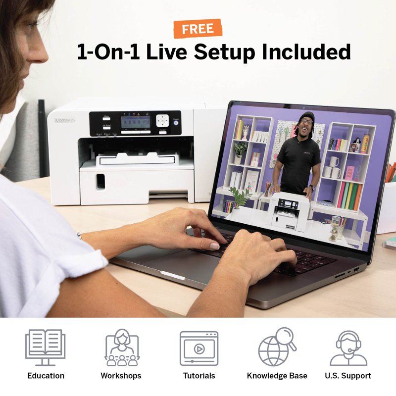 Sublimation Printer Bundle with UHD Ink & Transfer Paper - Wi-Fi Enabled