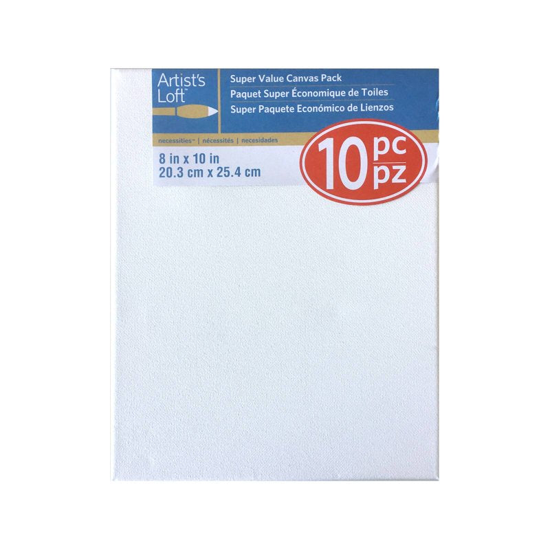 Artist's Loft Canvas Set - Bulk Assorted Sizes for Acrylic & Oil Painting