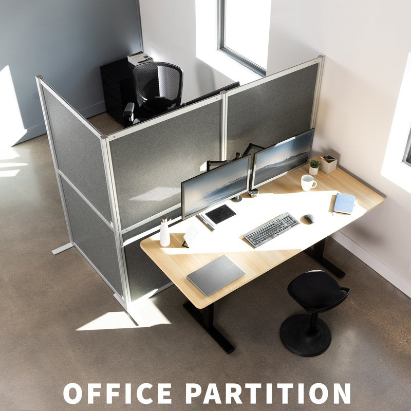 Modular Wall System for Office & Room Dividers - 3 PET Panels, L-Shape