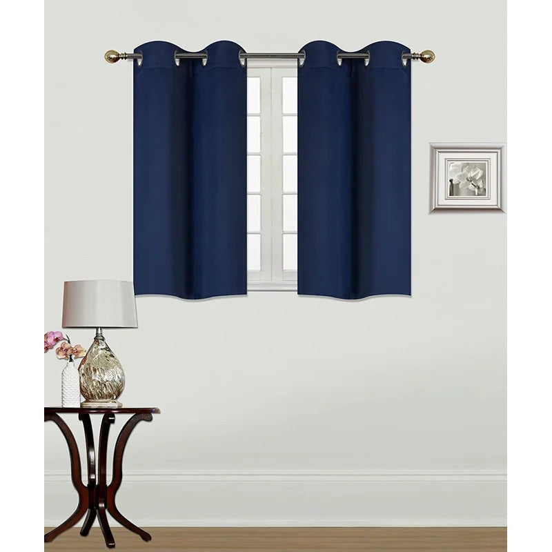 Thermal Blackout Window Curtain Panel 28x36 Grommet Top Energy Insulating