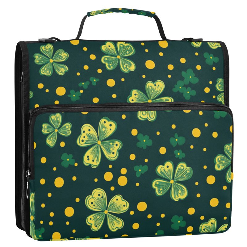 Waterproof 3-Ring Zipper Binder with Shoulder Strap, Holds 500 Sheets