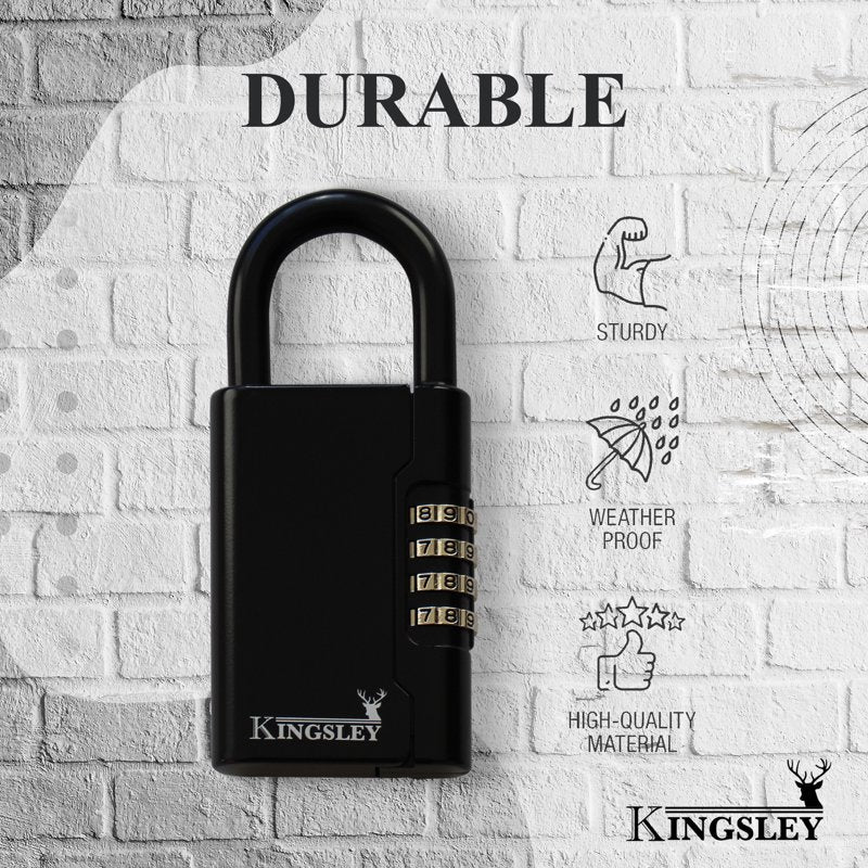 Realtor's Lockbox Key Safe with 5-Key Capacity - Weather-Resistant Wall Mount Lock Box
