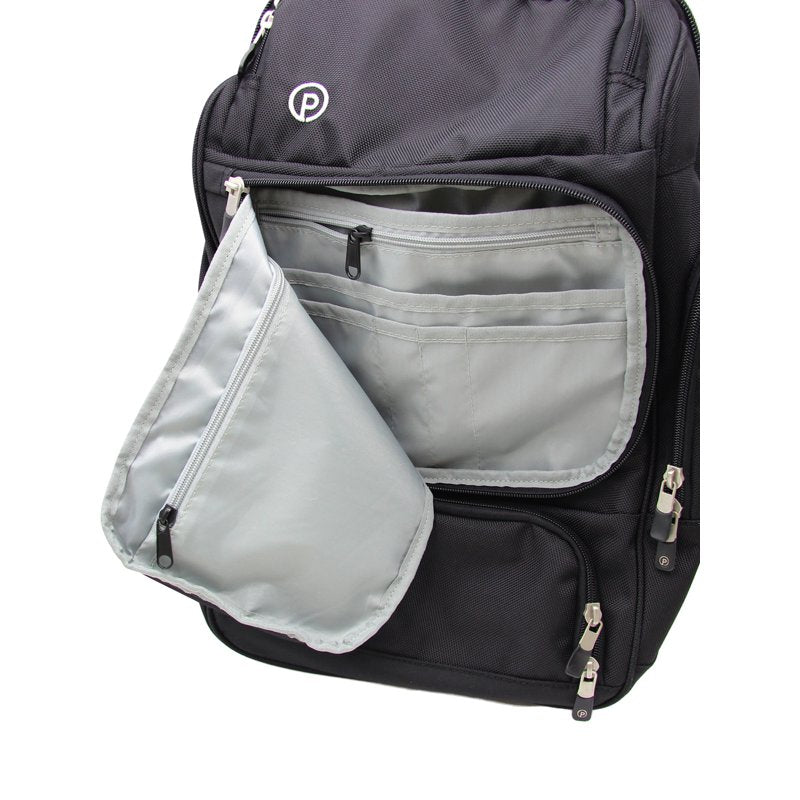 Travel Backpack with Laptop Sleeve and Trolley Pass-Through – Black 18 Inch