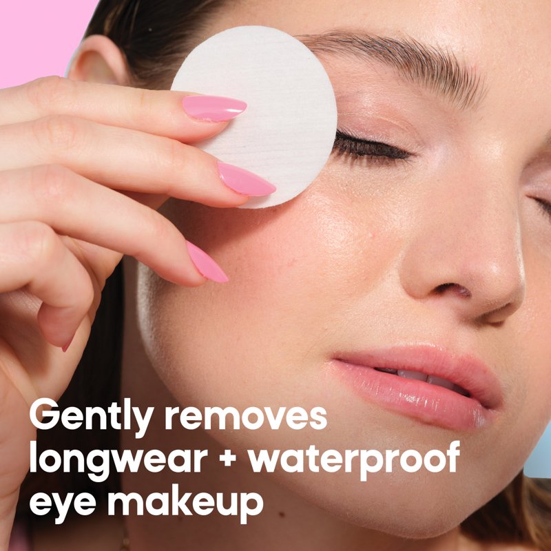 Longwear & Waterproof Eye Makeup Remover Pads - 120 Count, Gentle & Hypoallergenic