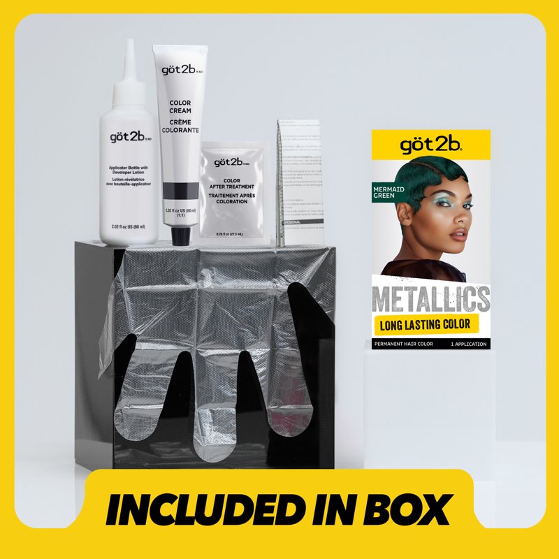 Permanent Metallic Hair Dye Kit for Vibrant, Shimmering Colors