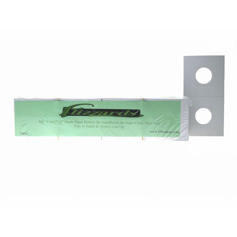 Coin Holder Flips for Penny 19mm - 2x2 Cardboard Mylar 300 Pack
