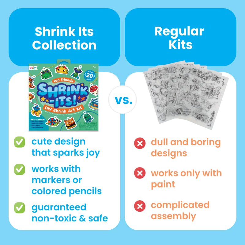 Kids DIY Shrink Art Kit with Charms and Bracelets - 24 Pieces, Creative Jewelry Making