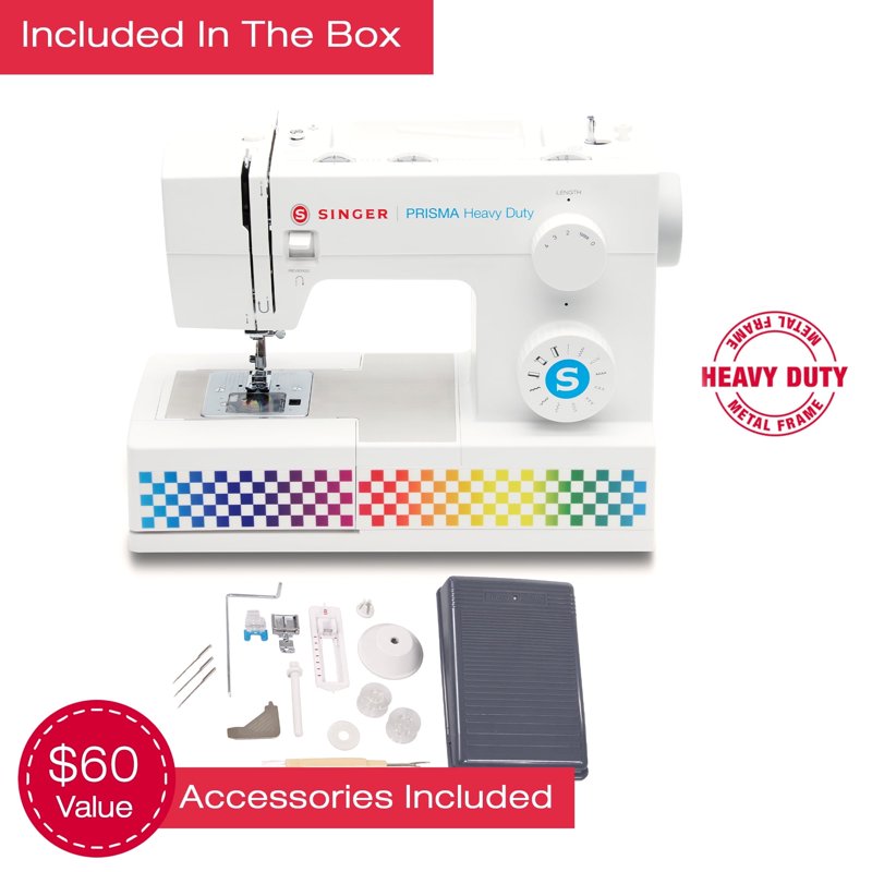 Heavy Duty Sewing Machine with 69 Stitches - Durable Metal Frame, High Speed