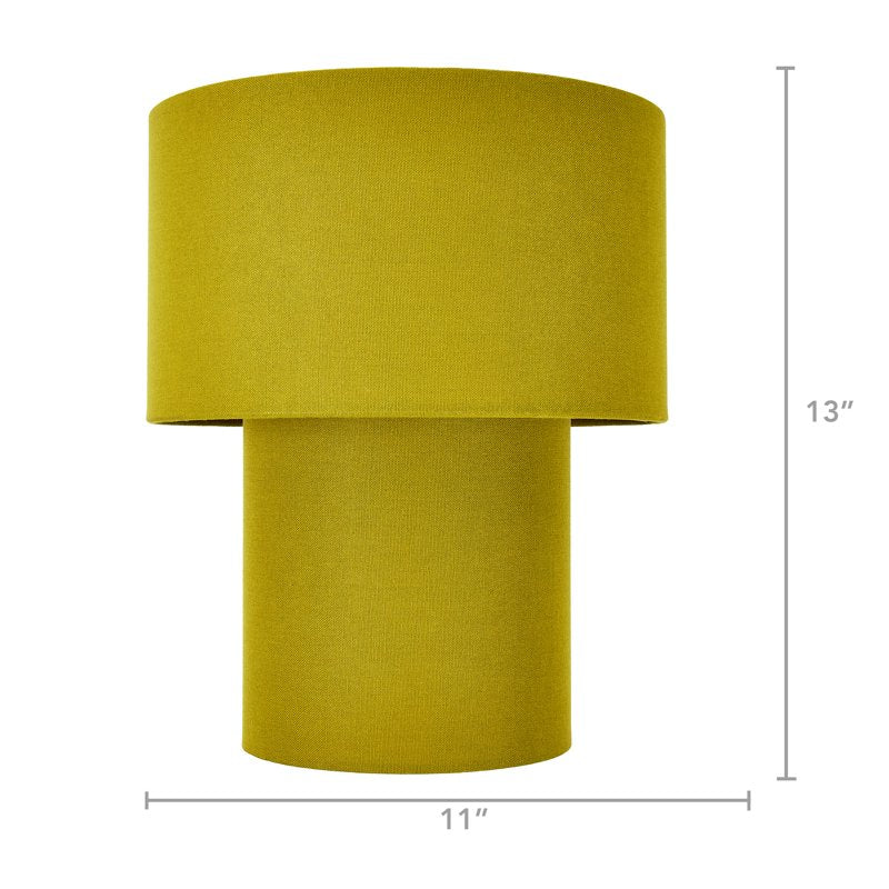 13-Inch Linen Fabric Table Lamp with Inline Switch - Multiple Colors