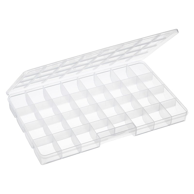 6 Pack Craft Storage Organizer with 32 Compartments, No-Spill, Stackable, 13.7" Plastic Bead & Jewelry Case