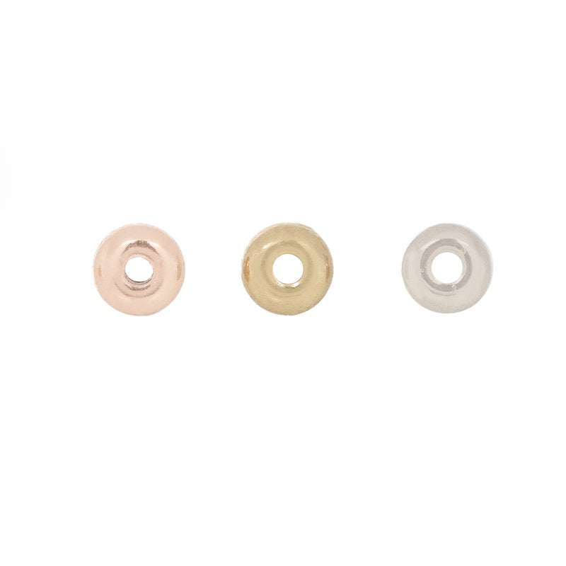 2 Pack Metallic Disk Beads for Jewelry Making, Gold Silver Rose, 7.5 Inches