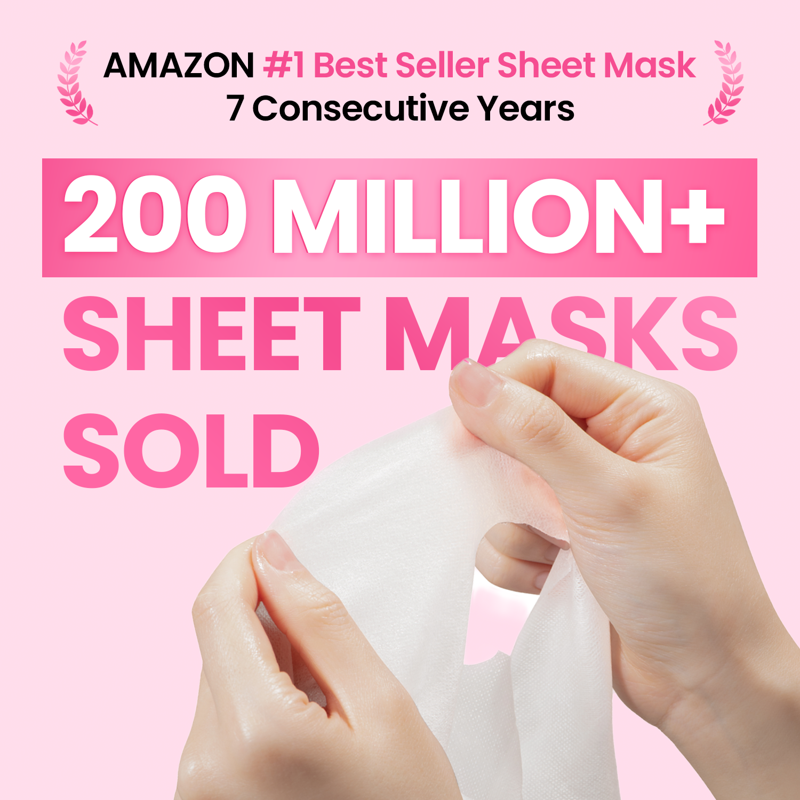 Premium Facial Sheet Mask Set - 12 Varieties for Hydrating Brightening & Pore Care