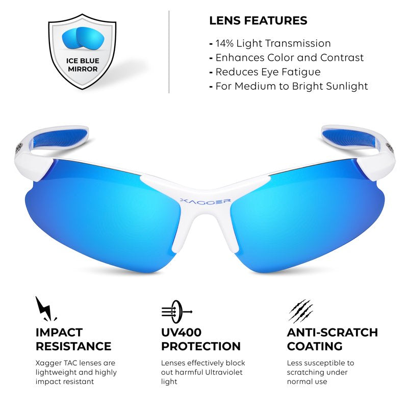 Kids Sports Polarized Sunglasses UV400 Protection TR90 Frame for Boys Girls Age 8-14